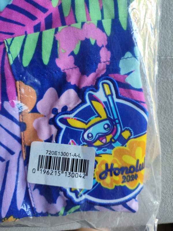 Pokemon, Pikachu Hemd/ Tropical Shirt, Größe L, World Championship 2024 Hawaii – Bild 2
