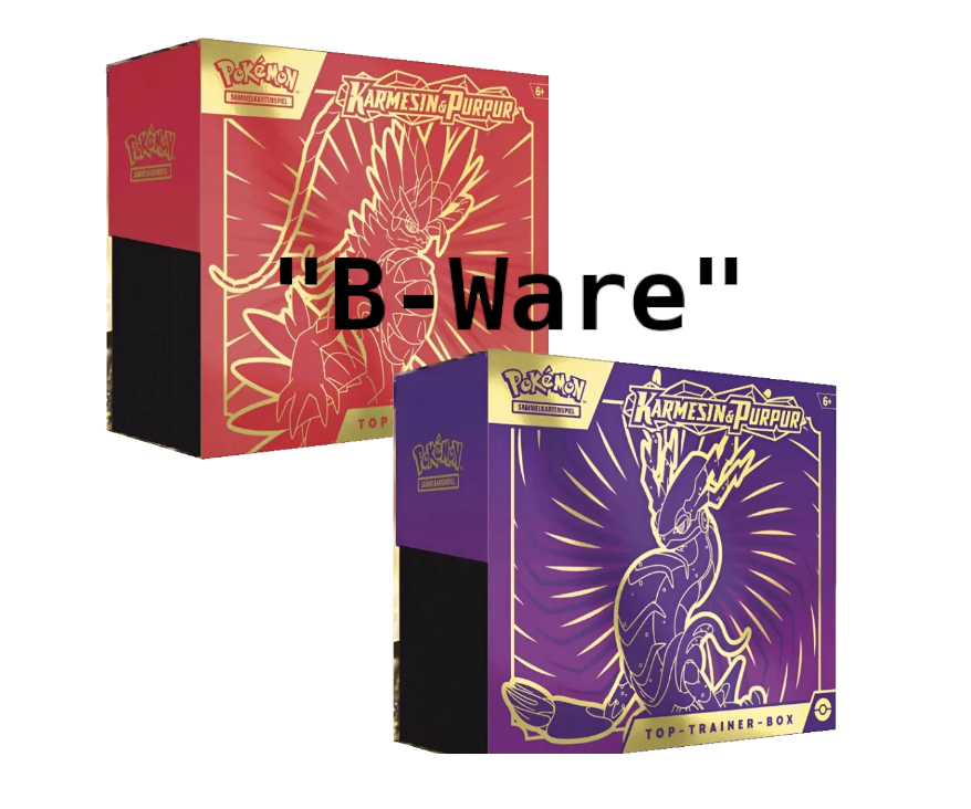 Pokemon, "B-Ware" Karmesin und Purpur Top Trainer Box, Deutsch