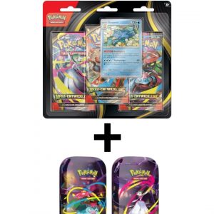 Pokemon, Mega Entwicklung Bundle, 1x 3er Blister + 2x Mini Tins, Deutsch