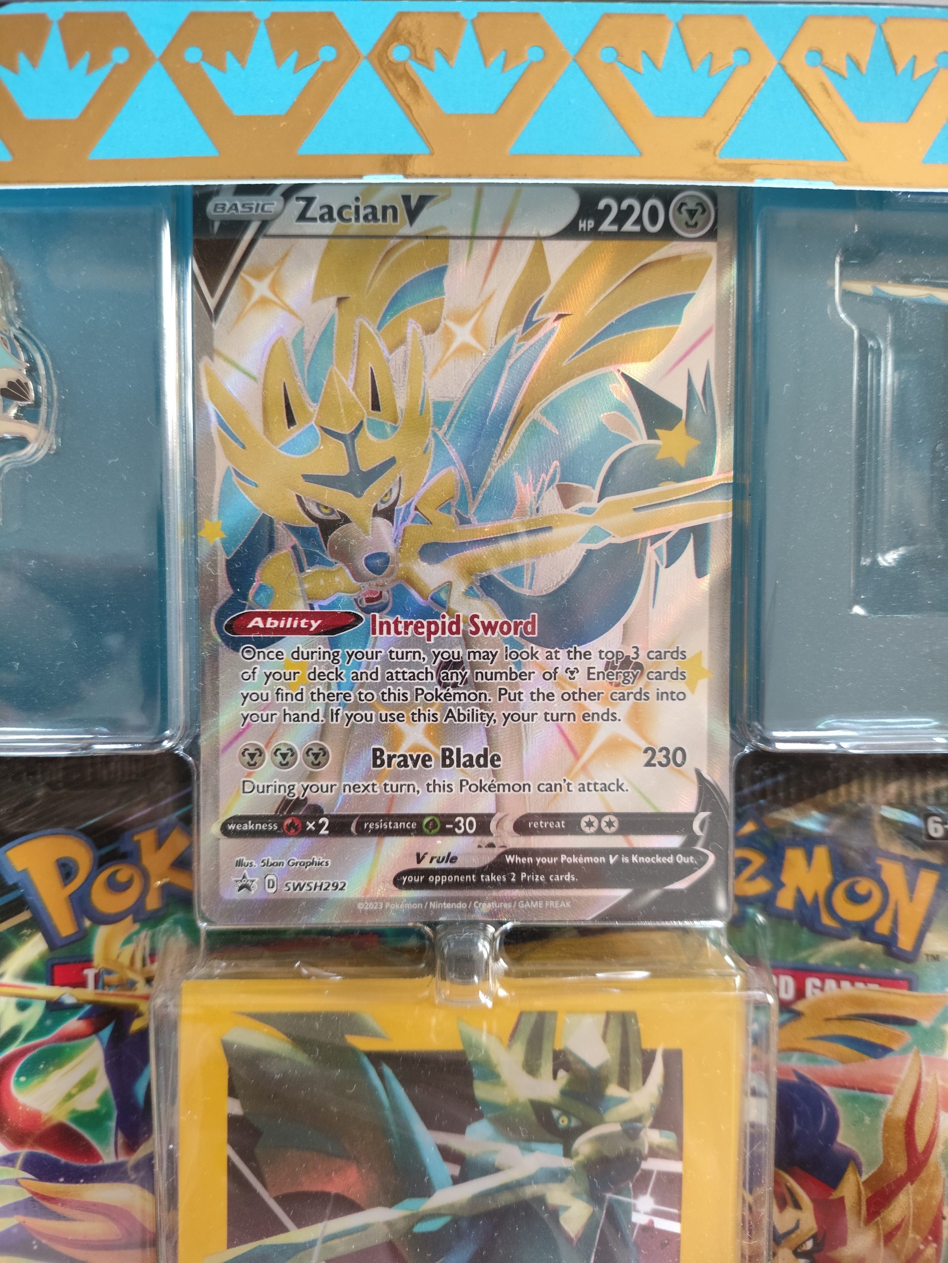 Pokemon, "B-Ware" Crown Zenith Shiny Zacian Premium Figure Collection, Englisch – Bild 7